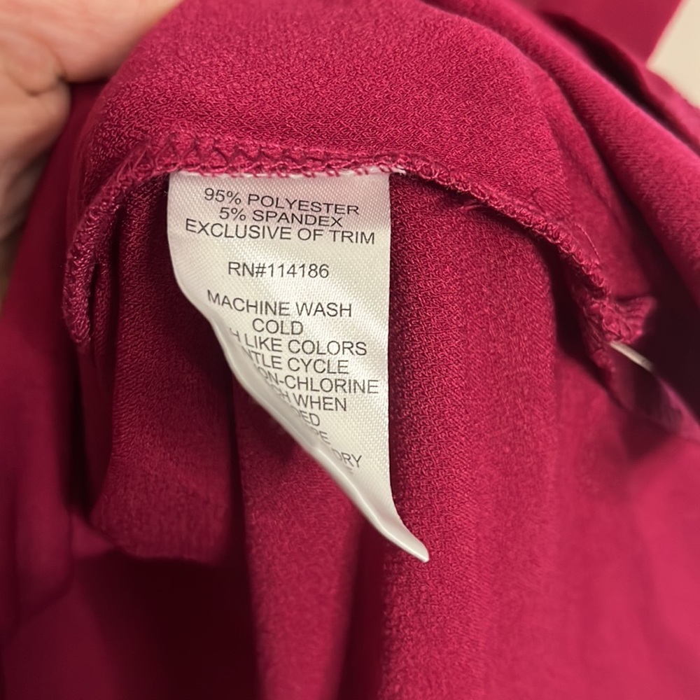 Love Scarlett by Macy’s | Polka Dot Magenta Blouse - Picture 5 of 5